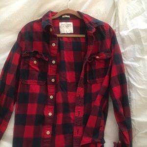 Red and navy flannel